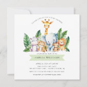 サファリアドベンチャーベビーシャワー招待状 招待状 (正面)