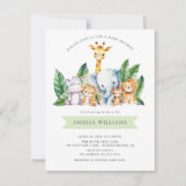 サファリアドベンチャーベビーシャワー招待状 招待状 (正面)