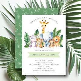 サファリアドベンチャーベビーシャワー招待状 招待状