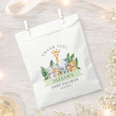 サファリアドベンチャーベビーシャワー フェイバーバッグ (クリップ留めされた状態)