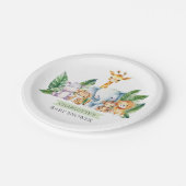 サファリアドベンチャーベビーシャワー ペーパープレート (アングル)