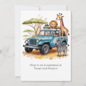 サファリアドベンチャーボーイ赤ちゃんシャワー 招待状 (裏面)