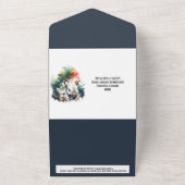 サファリアドベンチャーリノの漫画ジャングルの葉動物園 オールインワン招待状 (外側)