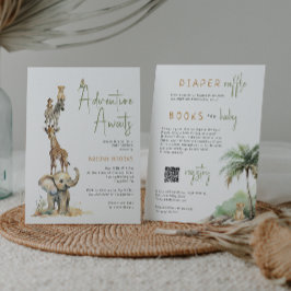 サファリアドベンチャー待ち | 1つの赤ん坊シャワーで 招待状