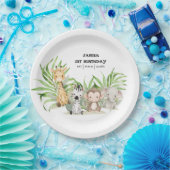 サファリアドベンチャー紙プレート ペーパープレート (パーティー)