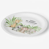 サファリアドベンチャー紙プレート ペーパープレート (アングル)