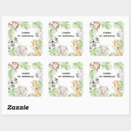 サファリアドベンチャー誕生日 スクエアシール