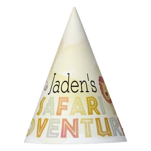 サファリアドベンチャー誕生日 パーティーハット (正面)