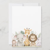 サファリアドベンチャー1st誕生日招待状 招待状 (裏面)