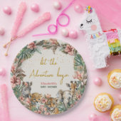 サファリアニマルアドベンチャースタート男の赤ちゃんシャワー ペーパープレート (パーティー)