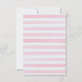 サファリアニマルガールベビーシャワーサンキューカード サンキューカード (裏面)