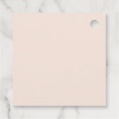 サファリアニマルガールベビーシャワーメッセージカード フェイバータグ (裏面)