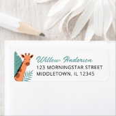 サファリアニマルキリン差出人住所ラベル ラベル (インサイチュ)