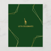 サファリアニマルキレーフバジェット誕生日招待状 (裏面)