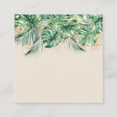 サファリアニマルジャングルグリーン&金ゴールドボーイオムツ エンクロージャーカード (裏面)