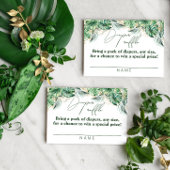 サファリアニマルジャングルグリーン&金ゴールドボーイオムツ エンクロージャーカード