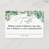 サファリアニマルジャングルグリーン&金ゴールドボーイオムツ エンクロージャーカード (正面)