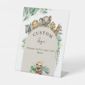 サファリアニマルジャングルベビモダンーシャワーカスタム 台座サイン (正面)