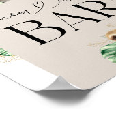 サファリアニマルジャングルベビーモダンシャワーモモモザバー ポスター (角)