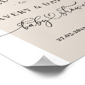 サファリアニマルジャングルモダンウェルカムベビーシャワー ポスター (角)