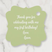 サファリアニマルジャングル葉の誕生日パーティー フェイバータグ (裏面)