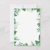 サファリアニマルズウォーター誕生日 |赤ちゃんシャワー サンキューカード (裏面)