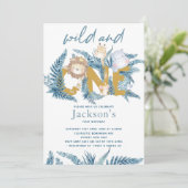 サファリアニマルズエキゾチック初誕生日 招待状 (スタンド正面)