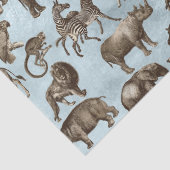 サファリアニマルズオンライトブルーデコパージュ 薄葉紙 (詳細)