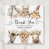 サファリアニマルズガール1st誕生日パーティー フェイバータグ (正面)