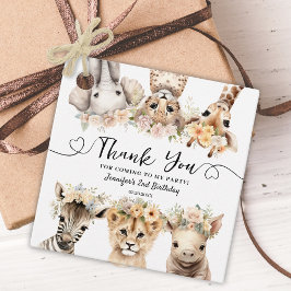 サファリアニマルズガール2nd誕生日パーティー フェイバータグ