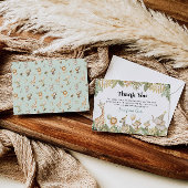 サファリアニマルズサンキューカードジャングルワイルドワンボーイ サンキューカード