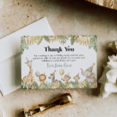 サファリアニマルズサンキューカードジャングルワイルドワンボーイ サンキューカード