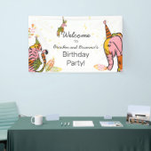 サファリアニマルズトゥイーンボー10代のホウェルカム誕生日 横断幕 (トレードショー)