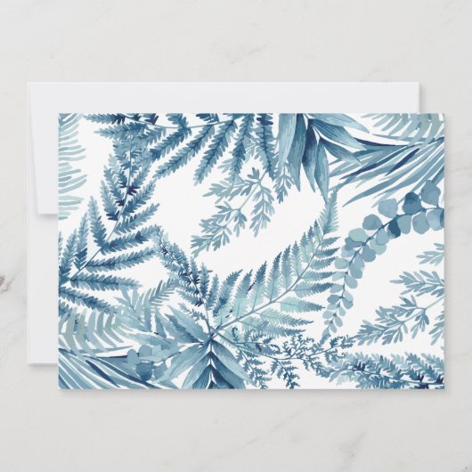 サファリアニマルズトロピカルファースト誕生日 招待状 (裏面)