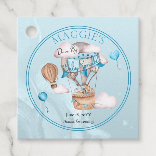 サファリアニマルズバルーンドライブバイボーイバルーズドライベビー散布機 フェイバータグ (正面)