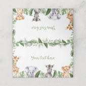 サファリアニマルズバースデーパーティー座席表 プレイスカード (外部開封)