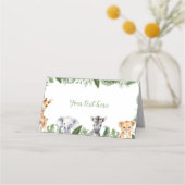 サファリアニマルズバースデーパーティー座席表 プレイスカード (正面)