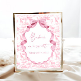 サファリアニマルズピンクトイレデジュイベビーは甘い ポスター