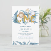 サファリアニマルズファースト誕生日 招待状 (スタンド正面)