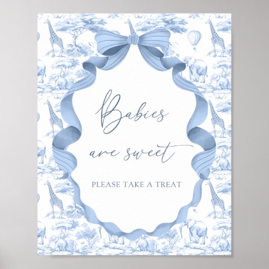 サファリアニマルズブルートイレデジュイベビーは甘い ポスター (正面)