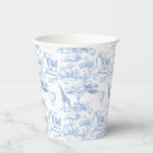 サファリアニマルズブルートイレデジュイベビーシャワー 紙コップ (正面)