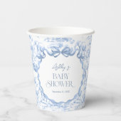 サファリアニマルズブルートイレデジュイベビーシャワー 紙コップ (裏面)