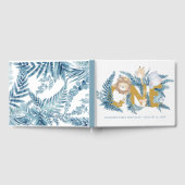 サファリアニマルズブルーボーイファースト誕生日 ゲストブック (全面)