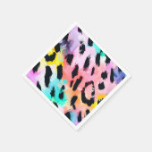 サファリアニマルズプリント誕生日パーティー スタンダードカクテルナプキン (角)