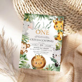 サファリアニマルズベビーシャワー招待状 セーブザデート