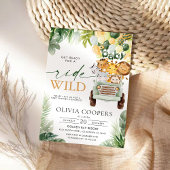 サファリアニマルズベビーシャワー招待状 セーブザデート