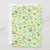 サファリアニマルズベビーシャワー招待状 招待状 (裏面)