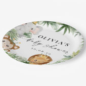 サファリアニマルズベビーシャワー紙プレート ペーパープレート (アングル)