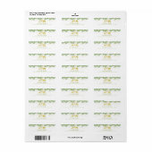 サファリアニマルズベビーシャワー金ゴールド住所 シール (フルシート)