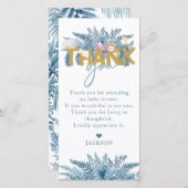 サファリアニマルズベビーシャワーI誕生日 サンキューカード (正面/裏面)